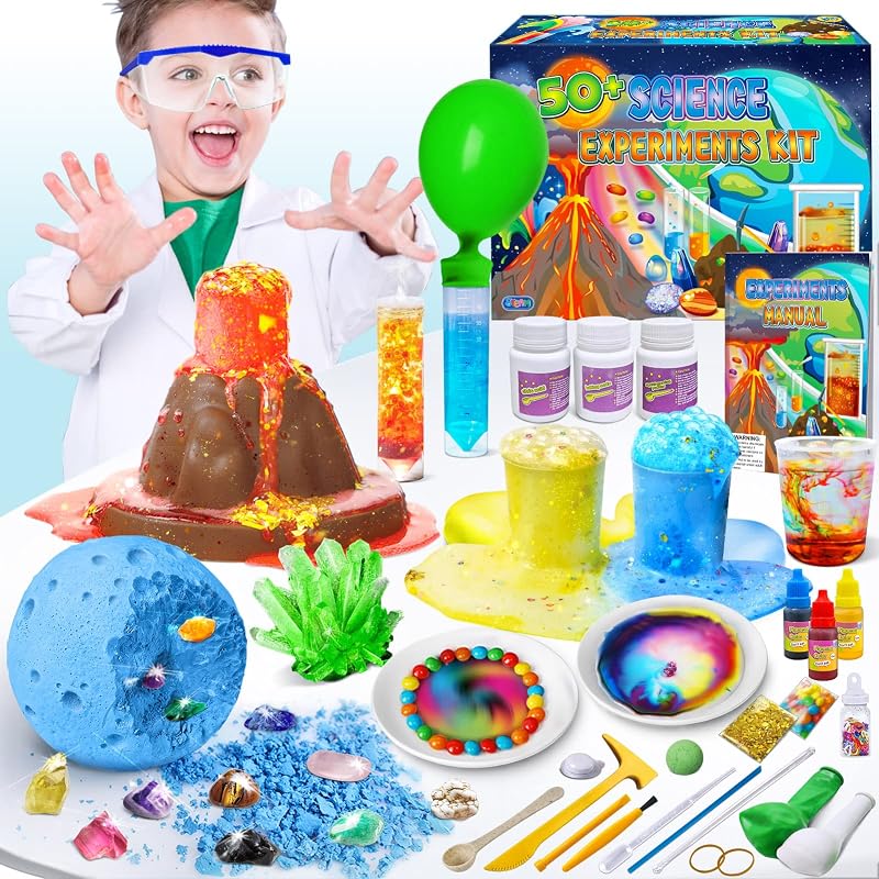 UNGLINGA 50+ Science Lab Experiments Kit STEM Educational Toy for Boys Girls