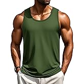 Cotrasen Men's Tank Top UPF 50+ Sleeveless Shirt Cotton Moisture Wicking Casual Gym Workout Shirts Cooling Muscle Tee Shirt