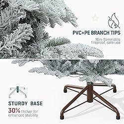 YITAHOME Pre-Lit Flocked Artificial Christmas Tree