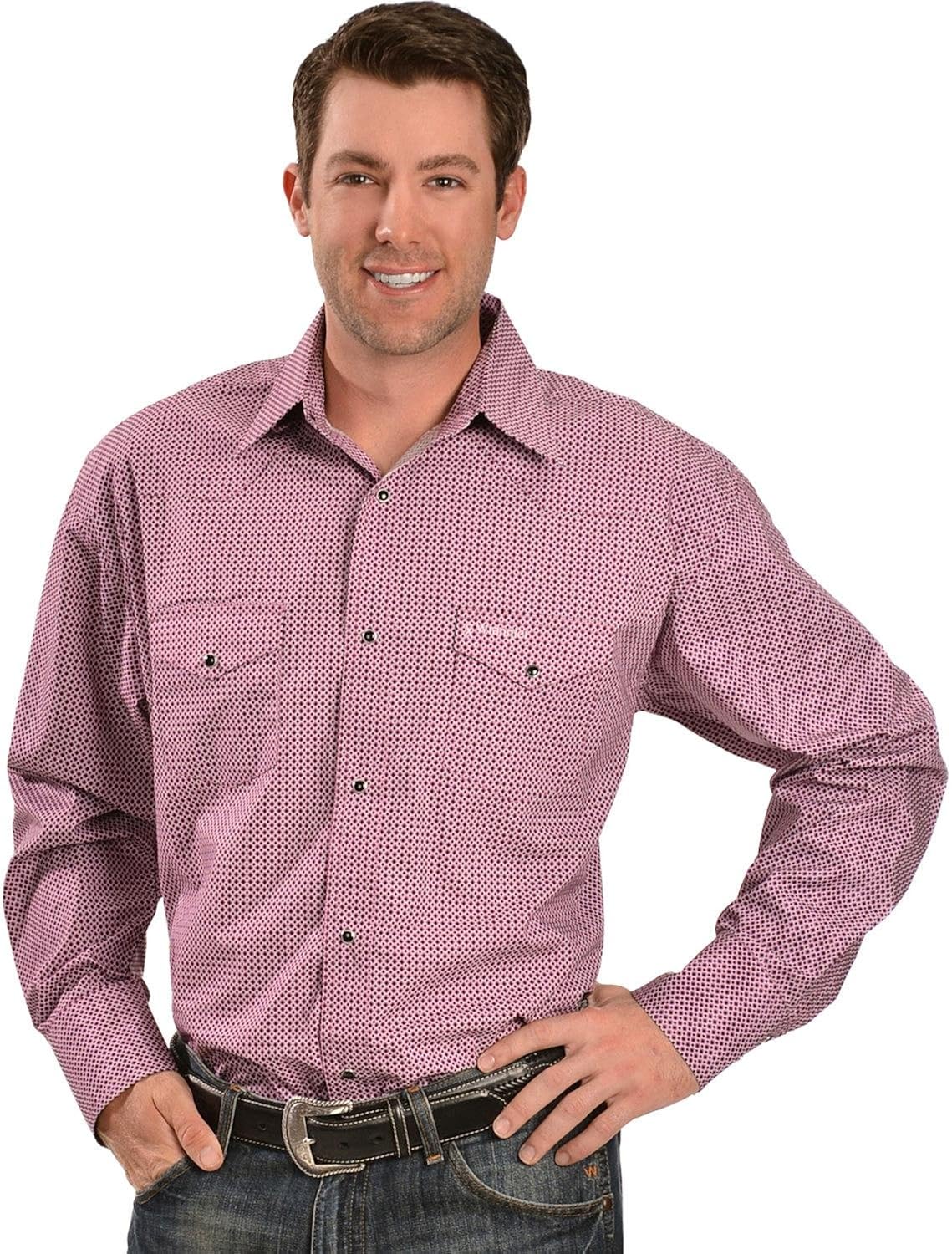long sleeve pink shirt for men