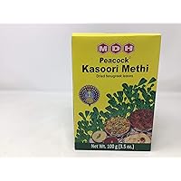 Peacock Kasoori Methi (dried Fenugreek Leaves) 3.5 Oz (100 grams) by MDH