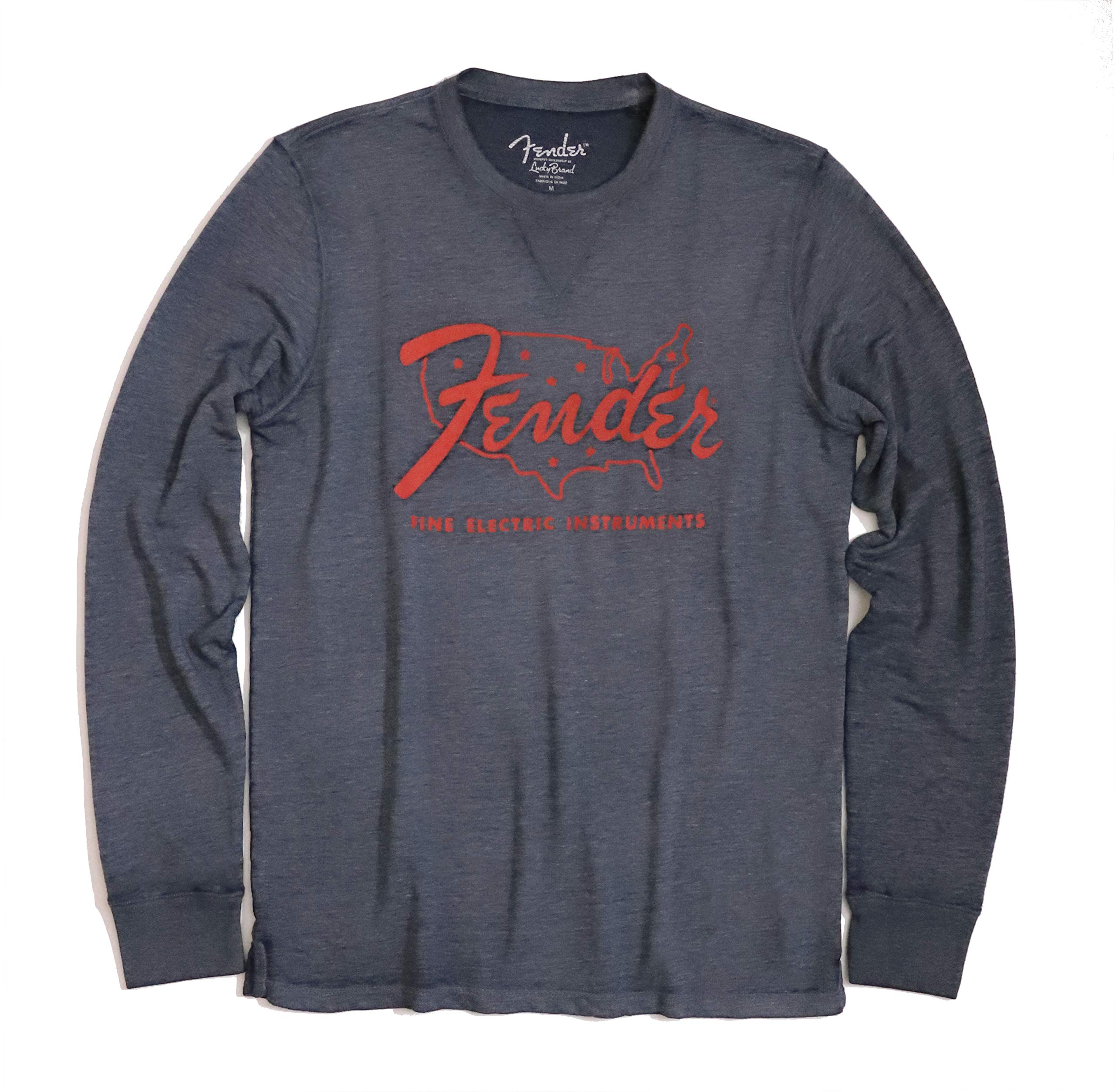 Lucky Brand Men's Super Soft Fender Guitar Sweatshirt Tee