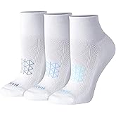 Hanes Women's Running Ankle Socks, Absolute Run Socks for Women, Breathable Mesh, Seamless Toe, 4-Pack