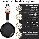 Joie Mini Nonstick Fry Pan 4.5 Inch with Heat-Resistant Handle Black view 2