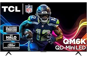 TCL 55-Inch QM6K Series QLED 4K Smart QD-Mini LED TV with Google TV (2025 Model) New Halo Control System, LD500 Precise Dimmi