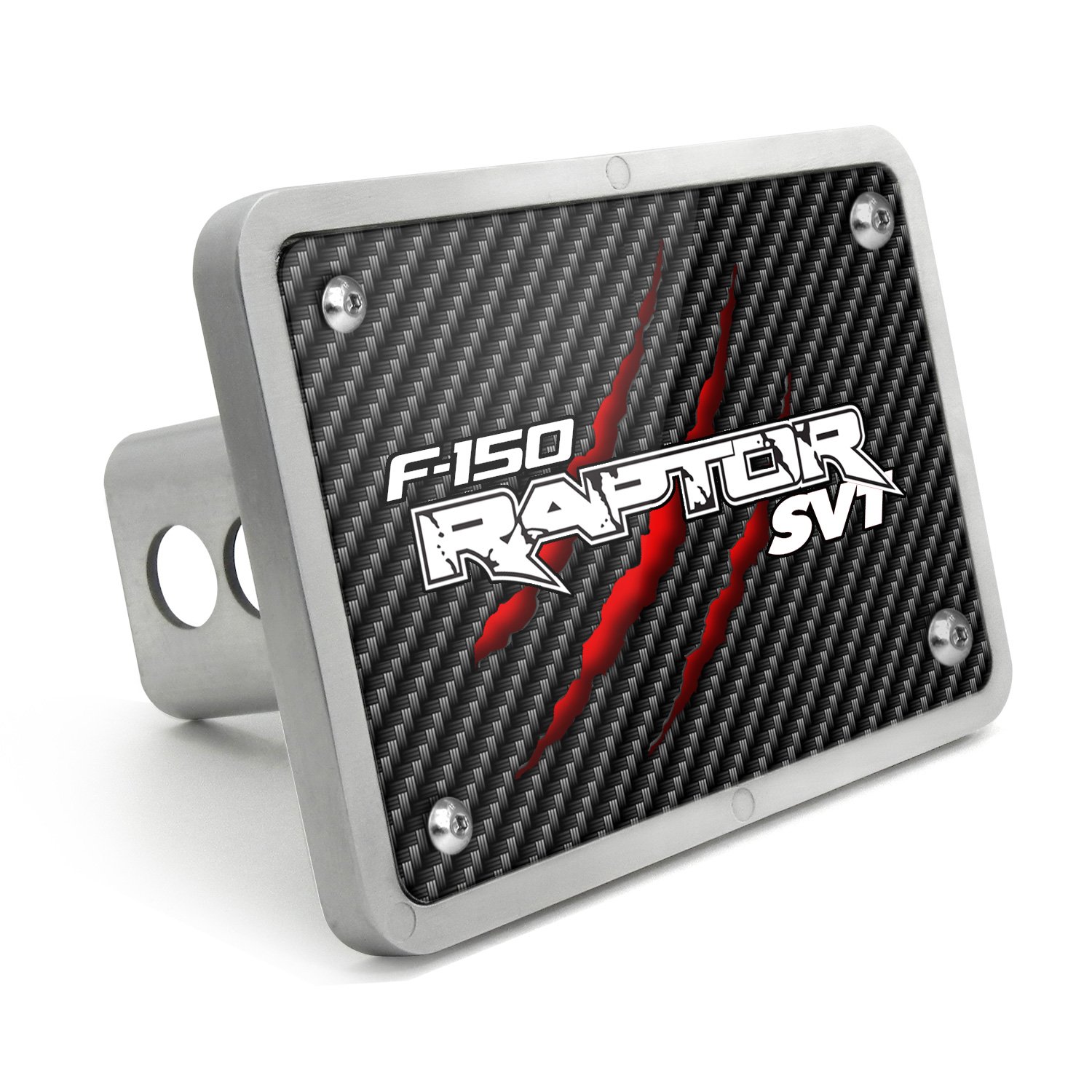 オープニング大放出セール フォードf 150ラプターsvt Claw Marks Uvグラフィックブラックカーボンファイバーテクスチャ プレートビレットアルミ2インチ牽引ヒッチカバー Made In Usa B077kftm37 新品即決 90a3acu P1ai