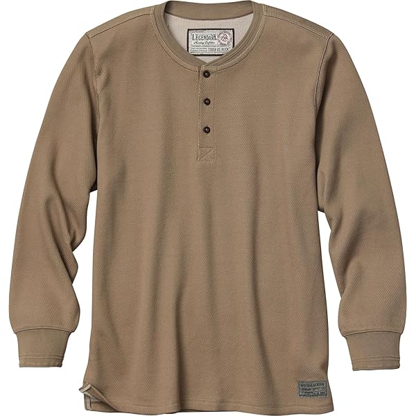 Men's Classic Fit Heavy Weight Waffle Thermal Shirt (S, Burg