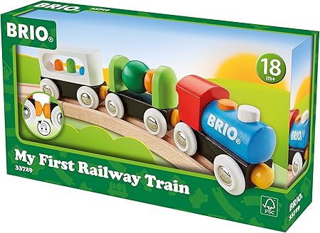 first wooden train set