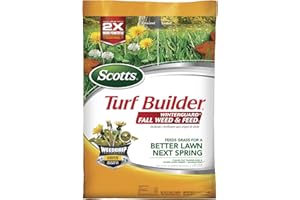 Scotts Turf Builder WinterGuard Fall Weed & Feed3, Weed Killer Plus Fall Fertilizer, 5,000 sq. ft., 14.29 lbs.