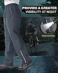iCreek Men's Packable Rain Pants Waterproof