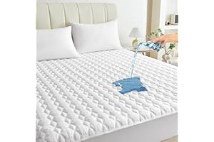MOOREEKE Waterproof Mattress Protector Full Size, Premium Cooling Mattress Pad Mattress Protector for Hot Sleepers, Ultra Soft & Breathable Fitted Mattress Cover with 18” Deep Pocket