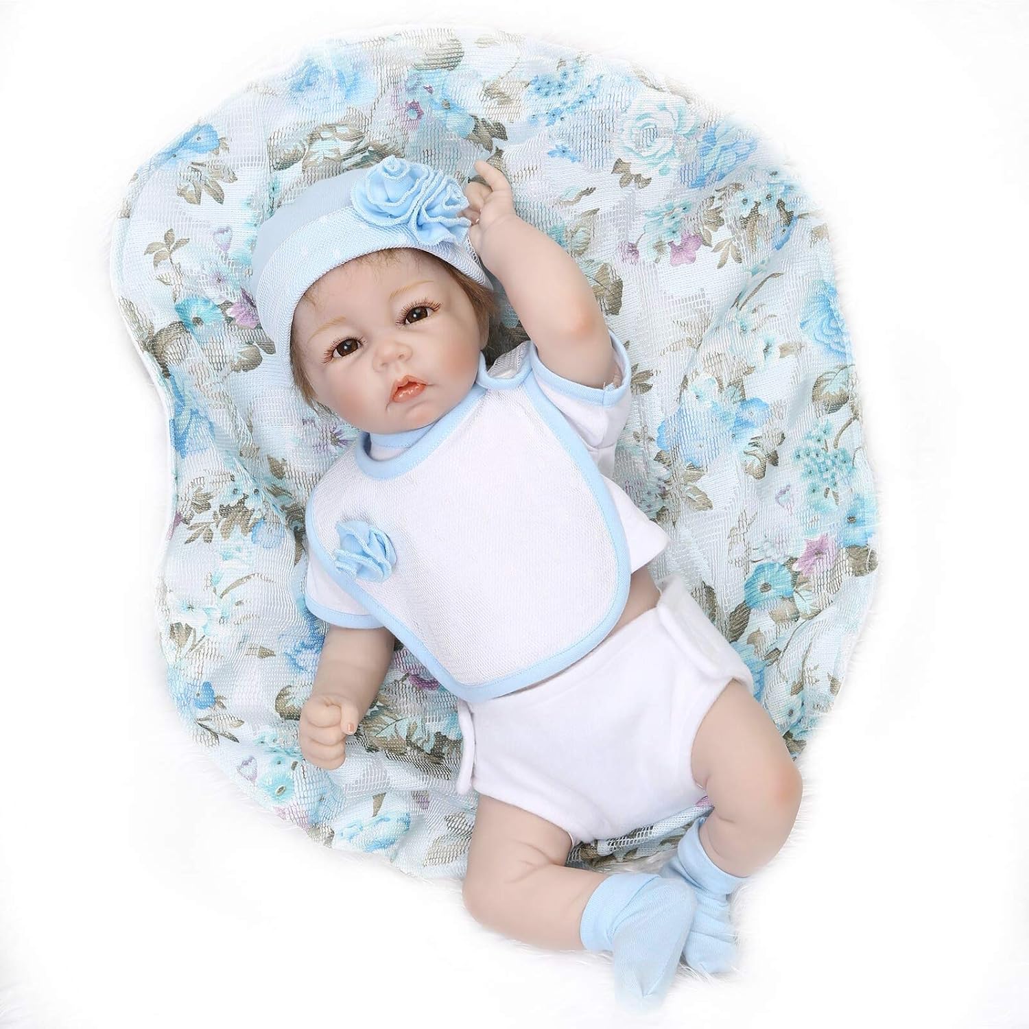 Prezzo Nicery Reborn Baby Reborn Bambino Reborn Bambola Morbido Silicone Mezza Vinile 20 Pollici 50 Centimetri Magnetica Bocca Realistica Ragazzo Ragazza Vestito Blu Giocattolo Reborn Doll A3IT Offerte