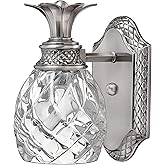 Hinkley Plantation Tropical One Light Bathroom Vanity Fixture, Polished Antique Nickel