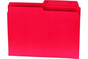Hilroy 55161 Letter Size File Folders, 9x11-3/4-Inch, 100 per Box, Red