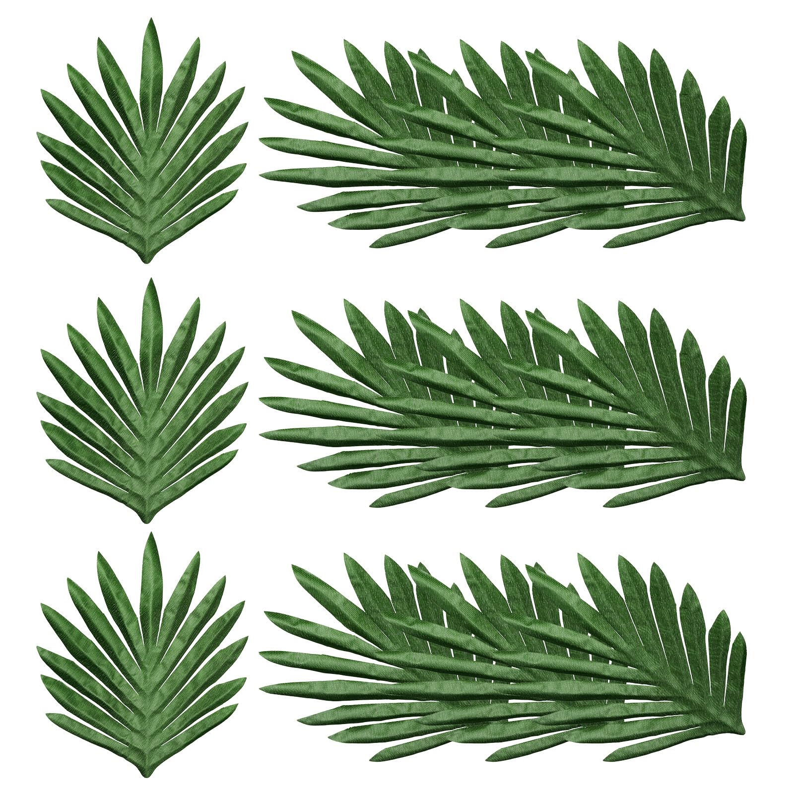 PATIKIL 9" Green Palm Leaves, 12 Pack Artificial Palm Leaves Faux Palm Fronds Fake Palm Leaf Simulation Tree Leaves for Home Hawaiian Jungle Beach Party, Style 24