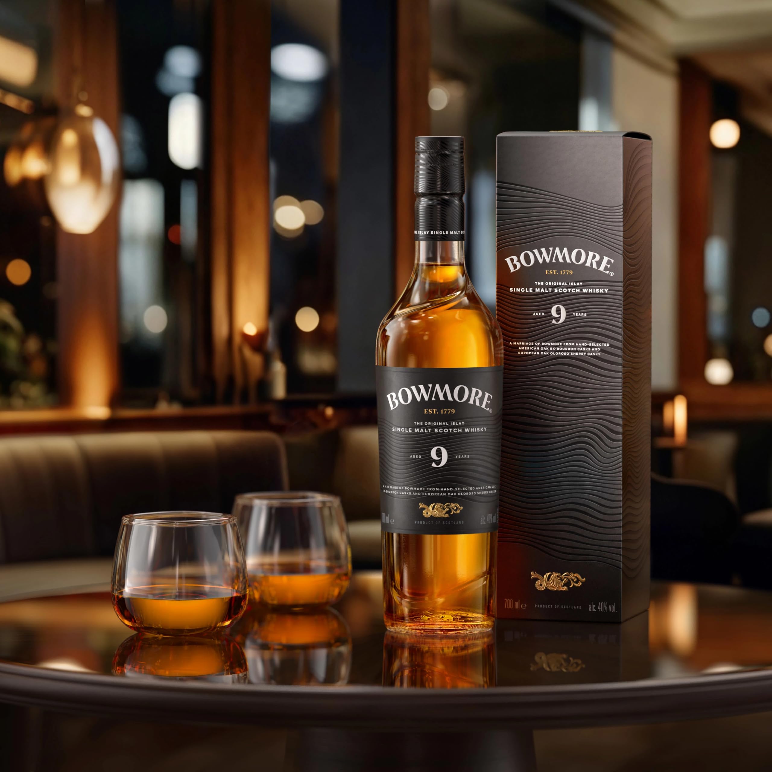Bowmore 9 Jahre, Islay Single Malt Scotch Whisky, mit Geschenkverpackung, fruchtig und subtil rauchig, 40 Prozent Vol, 0,7 l 4
