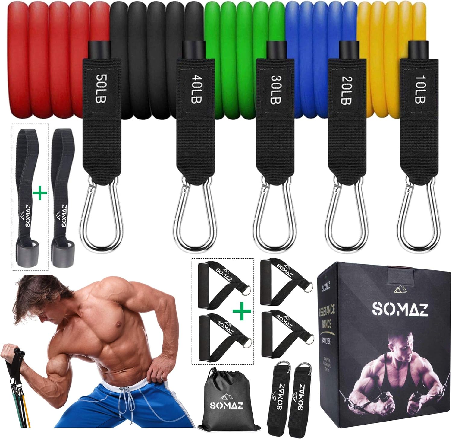 Chicago Merchandise Co Exercise Bands 3 Heavy Cloth Resistance Bands 1