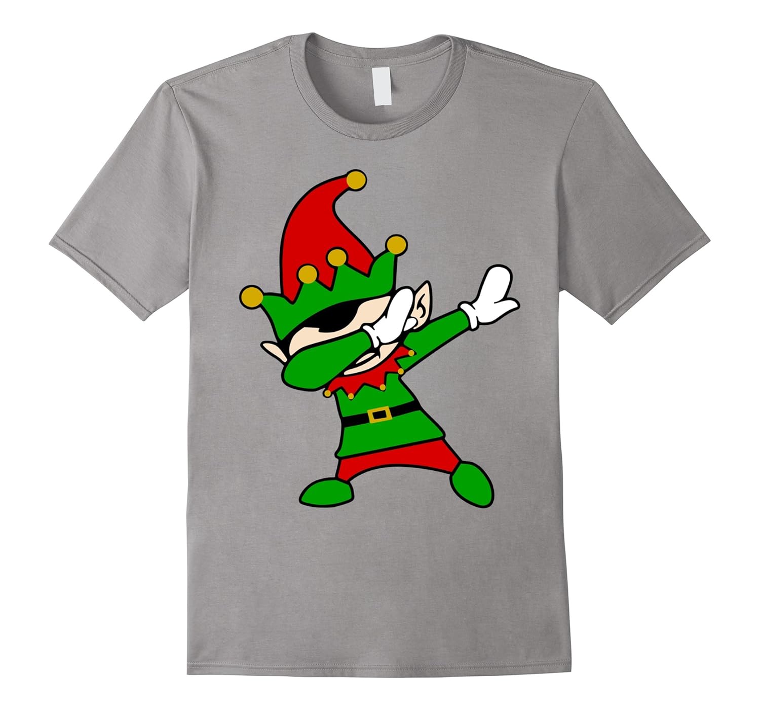 Dabbing Elf Christmas T-Shirt Elves Dab Dance Shirt-ANZ