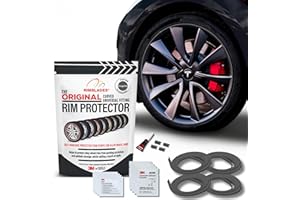 Graphite Rim Protectors for Alloy Wheels by Rimblades Original - Fits Up to 24" X 4 Rims | Easy DIY Exterior Car Accessories | Protects Against Curb Rash