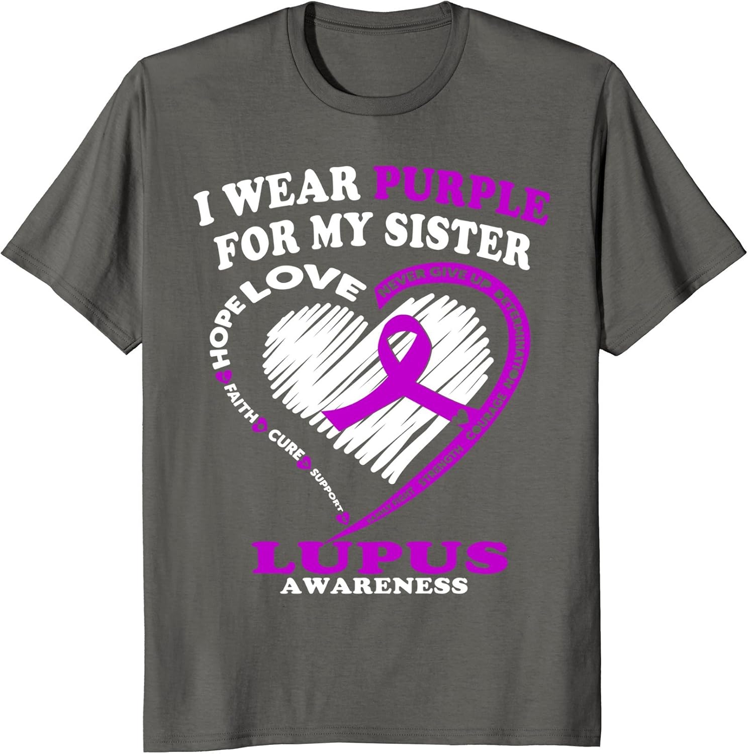 Lupus Awareness Shirts I Wear Purple For My Sister Clothing