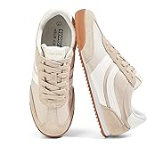 LUCKY STEP Women's Thin Retro Slim Tennis Sneakers | Lightweight| Thin Sole Lace Up | Fashion Classic Cute Shoes | Gym Workout Walking Footwear Trainers