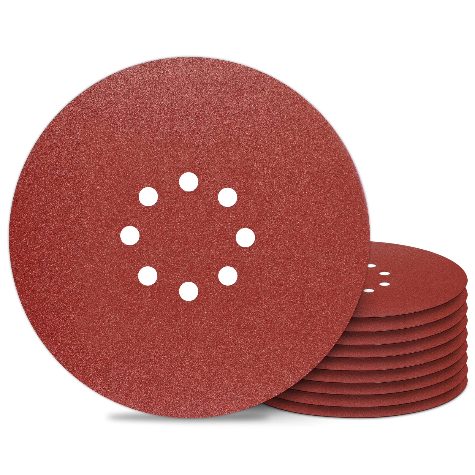 9 inch Sanding Discs 8 Holes 150 Grit Hook and Loop Disc 225mm Sanding Pads 10PCS for Drywall Sander