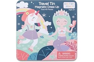 STEPHEN JOSEPH, Travel Tin Magnetic Dress Up, Bunny and Cat Small