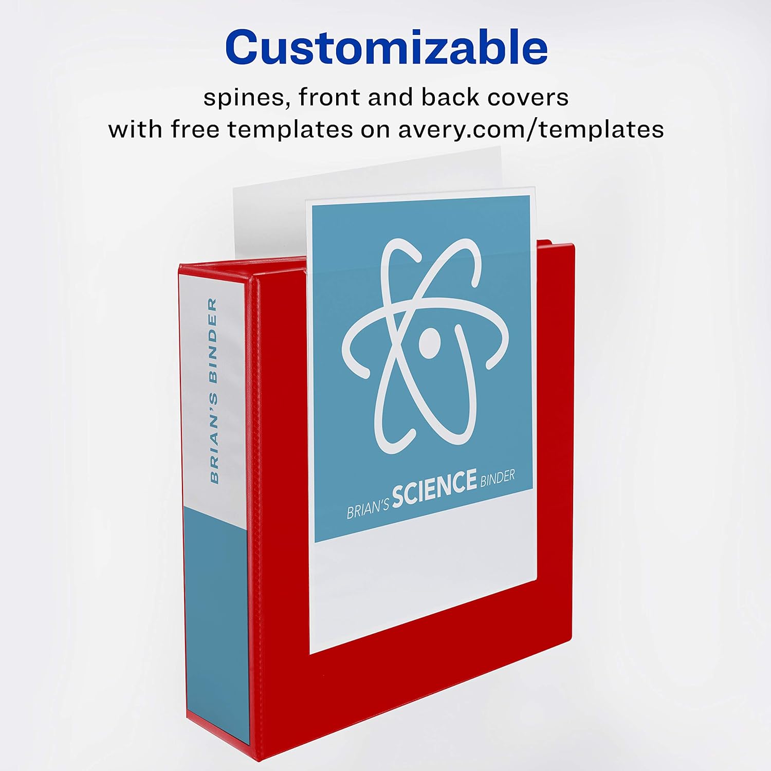 Avery Heavy Duty View 3 Ring Binder, 1.5"One Touch EZD Ring, Holds 8.5" x 11" Paper, 1 Red Binder (79171) : Office D Ring And Heavy Duty Binders : Office Products