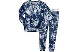 VAENAIT BABY 12M-12Y Toddler Kids Boys Girls 100% Cotton Marbling Tiedye Sung Fit Sleepwear Pajamas 2pcs Pjs Set
