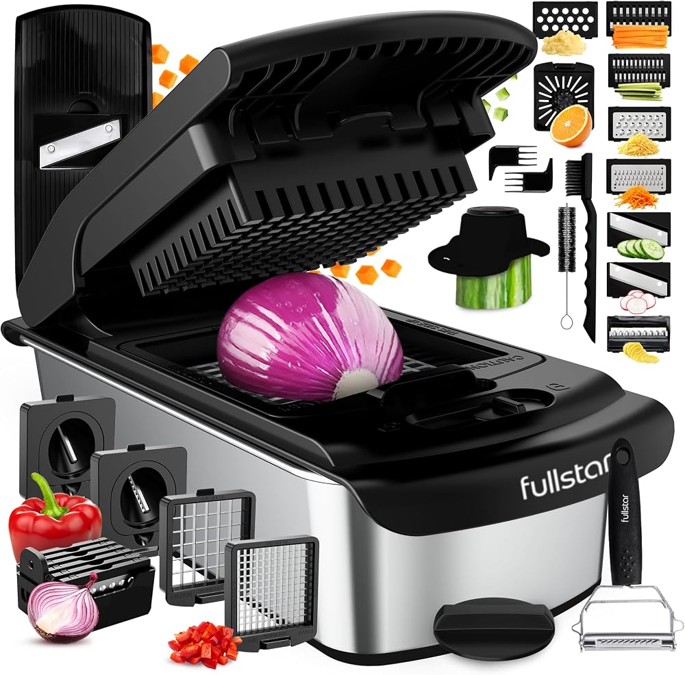 Fullstar Pro 14-in-1 Vegetable Chopper & Mandoline Slicer Black