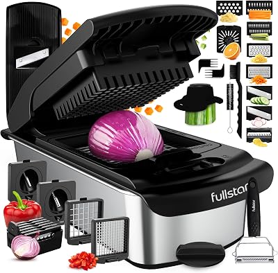 Fullstar Pro 14-in-1 Vegetable Chopper & Mandoline Slicer Black