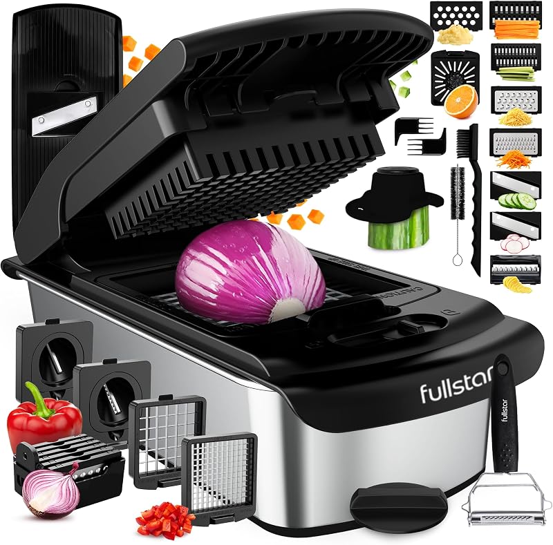 Fullstar Pro 14-in-1 Vegetable Chopper & Mandoline Slicer Black