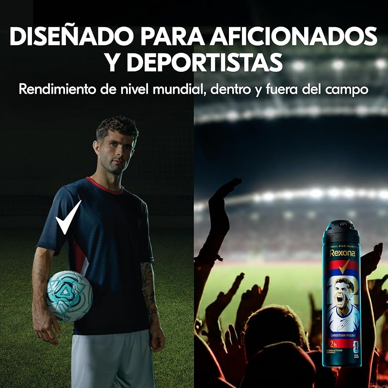 Caixa de Presente da Coleção Superstar da Taça do Mundo FIFA 2026TM, Spray Desodorizante Antitranspirante para Homens, 72H Proteção contra Suor e Odores, Ideia de Presente, Invisible Ice Fresh, 6 x 150 ml