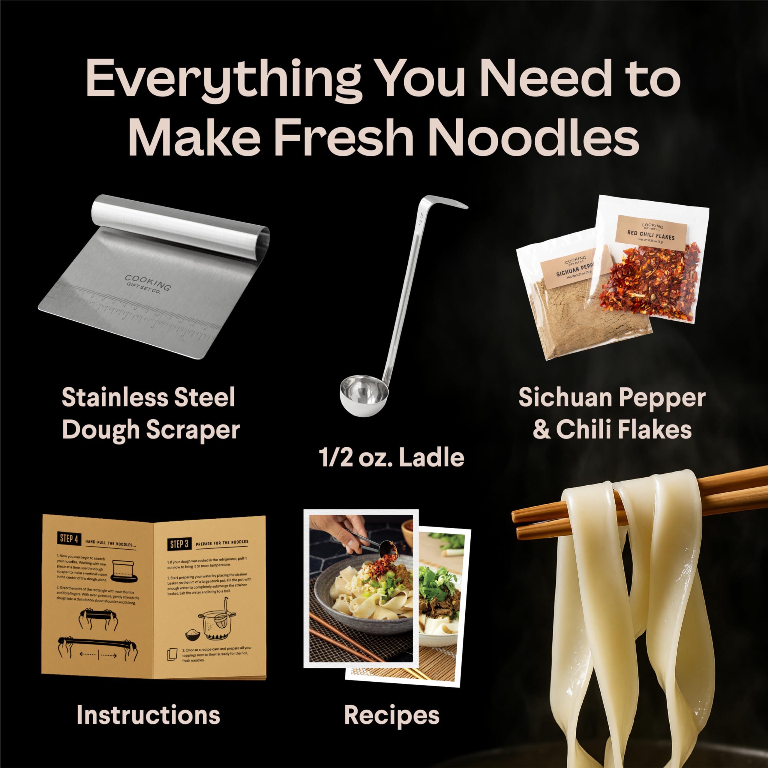 Noodle Basket Set – Stainless Steel Fine Mesh Strainer with Handle, Pasta Tool for Boiling, Asian Cooking Utensils – Ramen, Dumpling, and Hot Pot Ready