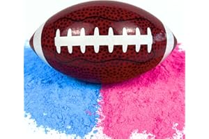 Gender Reveal Football with Pink & Blue Powder - Baby Reveal Party Ideas Touchdowns Or Tutus Exploding Reveal Ball Decoration