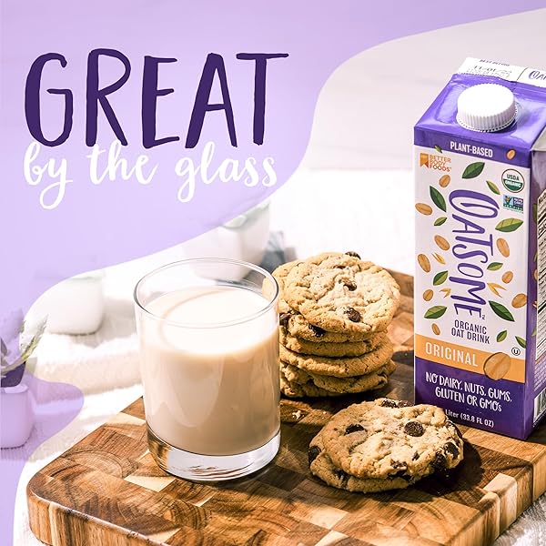OATSOME ORGANIC OAT MILK, 1-LITER CARTON, REGULAR, 33.8 FL OZ (PACK OF 1)