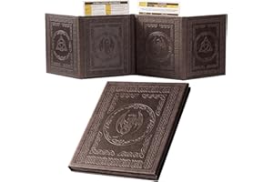 Soar Forge DM Screen for DND with 4 Wider Panels - Crystal Clear GM Pockets - Embossed Faux Leather Dungeon Master Screen wit