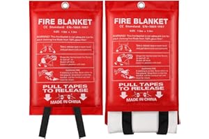 Emergency Fire Blanket for Home and Kitchen - 3.3ft x 3.3ft Fire Extinguishers for The House Prepared Fire Blankets Emergency