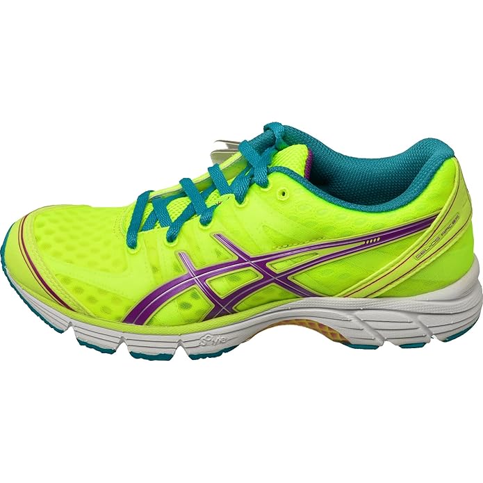 neon yellow asics running shoes