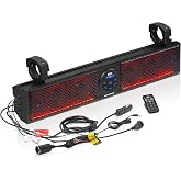 BOSS Audio Systems BRT26RGB IPX5 Weatherproof Bluetooth ATV Sound Bar - 26 Inches Wide, 4 inch Speakers, Tweeters, Amplified, Multicolor Illumination