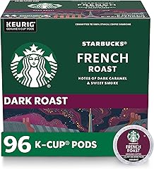 Starbucks K-Cup Coffee Pods, Dark Roast Coffee, French Roast for Keurig Brewers, 100% Arabica, 4 boxes (96 pods total)