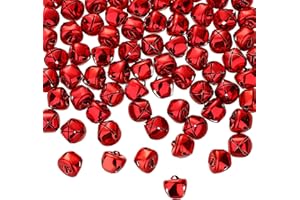 PRESENT AVENUE Pack of 200, 1/2" inch Christmas Jingle Bells, Craft Bells for Wreath, Holiday Home Decor, Jewelry Making and Christmas Decoration