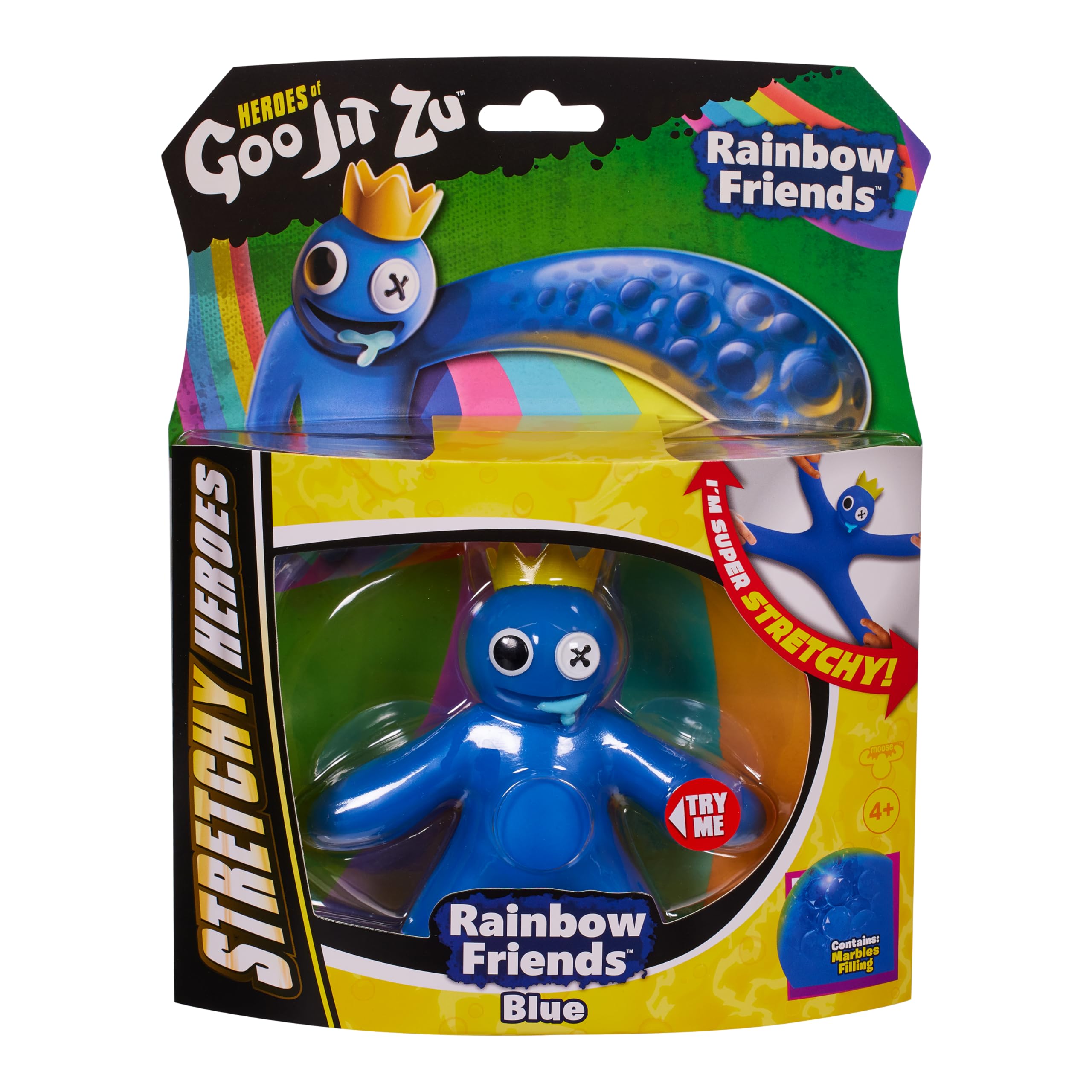 Heroes of Goo Jit Zu Rainbow Friends, Blue. The multiplayer, kid-friendly horror story experience. Super Stretchy Goo Filled Toy Figure.