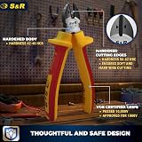 S&R VDE Insulated Diagonal Side Cutter 160mm 1000V Rated Pliers view 3