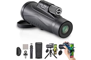 MAKERFIRE 12x50 Monocular Telescope for Adults and Kids High Powered Compact Small Pocket Portable Monoculars Telescopes with Smartphone for Hunting Bird Watching Hiking Concert Traveling