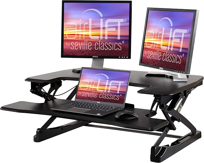 Seville Classics Airlift Xl Sit-Stand Mobile Desk