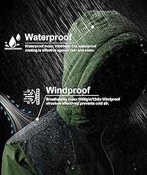 Zoofly Winter Jackets Mens Warm Fleece Windproof