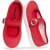 Sundays Canvas Girls Shoes - Lightweight Mary Jane Flats Kids Sneakers | Canvas Sneakers for Girls Memory Foam Insole Kids Shoes Girls Sneakers Comfortable Mary Jane Flats for Kids