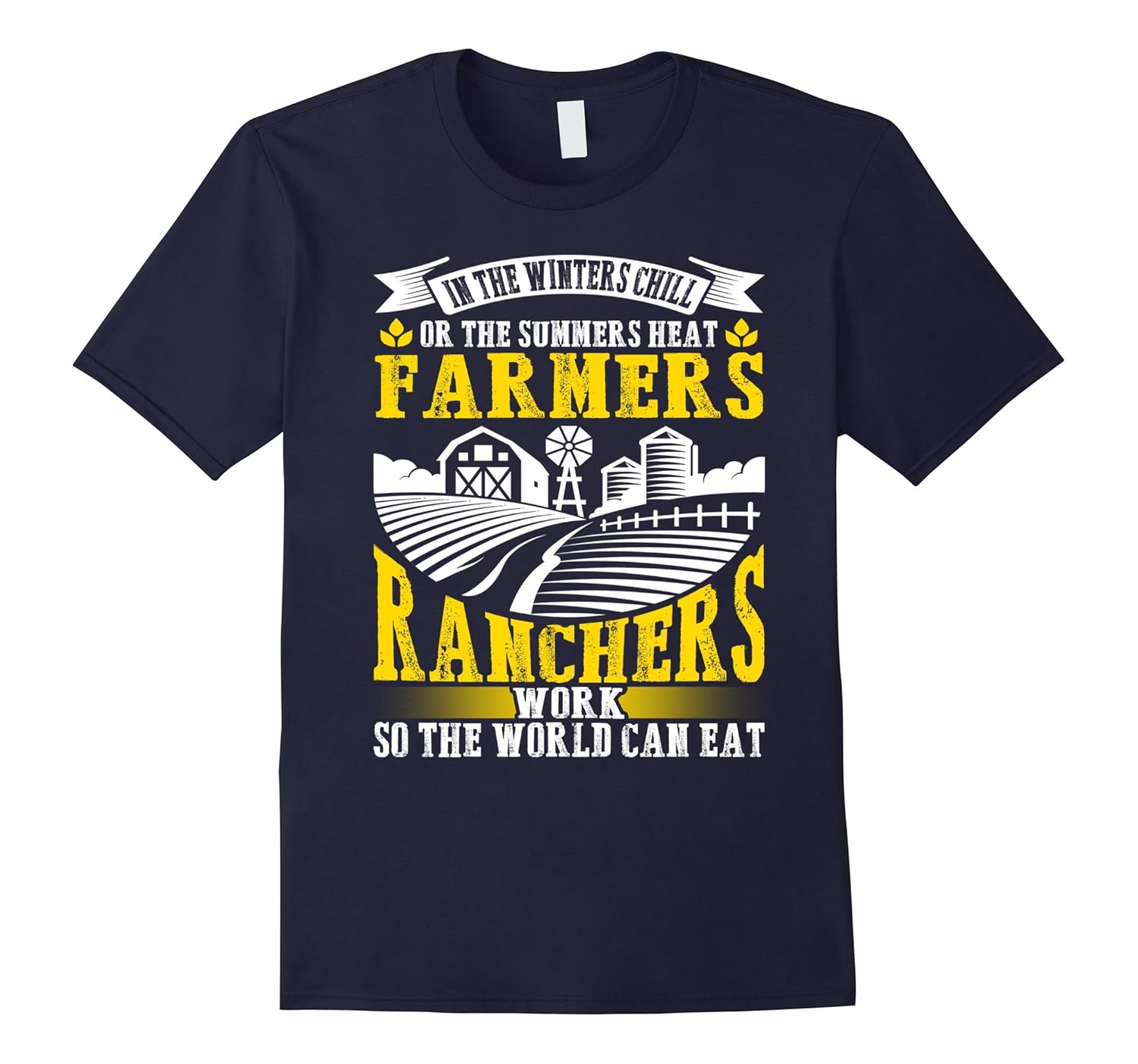 Farmers Ranchers Work the World Can Eat Gift Farming T-shirt-Rose