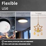 ECENCE Magnetic Smoke Detector Mount Adhesive Pads 3pcs Ø 70mm No Drill Fast view 7